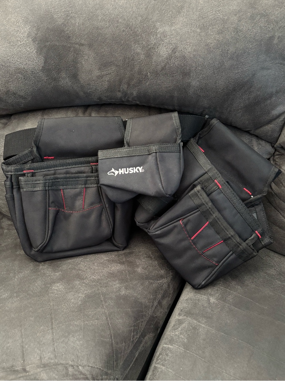 Husky 12-Pocket Black Handyman Tool Storing Belt Durable But Lightweight NWOT